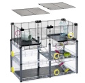 Ferplast® Multipla Chomik – Ekskluzywna Duża Klatka Modułowa dla Chomika i Myszy – 72,5 x 37,5 x 62 cm