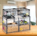 Ferplast® Multipla Chomik – Ekskluzywna Duża Klatka Modułowa dla Chomika i Myszy – 72,5 x 37,5 x 62 cm