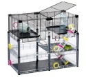 Ferplast® Multipla Chomik – Ekskluzywna Duża Klatka Modułowa dla Chomika i Myszy – 72,5 x 37,5 x 62 cm
