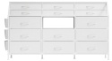 GarveeHome® Super Long Wide Dresser – Ekskluzywna Szeroka Komoda Sypialniana i Regał – 14 Szuflad Tekstylnych