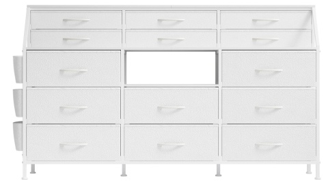GarveeHome® Super Long Wide Dresser – Ekskluzywna Szeroka Komoda Sypialniana i Regał – 14 Szuflad Tekstylnych