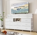 GarveeHome® Super Long Wide Dresser – Ekskluzywna Szeroka Komoda Sypialniana i Regał – 14 Szuflad Tekstylnych
