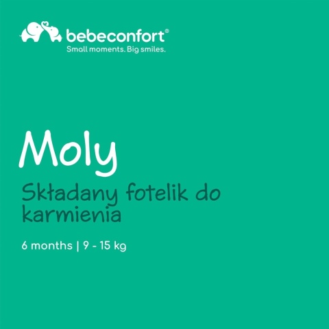 Bebeconfort® Moly – Przenośne Składane Krzesełko Podróżne do Karmienia – Nakładka Podwyższająca na Krzesło
