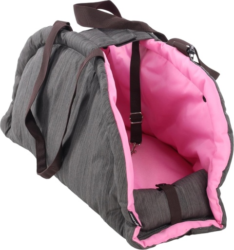 Puppy Xenos – Wielofunkcyjna Torba i Koc do Spania 2w1 dla Psów – Smycz z Karabińczykiem – (Taupe) – 62 x 26 x 28 cm