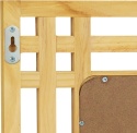Relaxdays – Nowoczesne Lustro Ścienne w Ramie z Drewna Sosnowego – Motyw Siatki / Kratki – Kolor Naturalny Brąz – 70 x 50 x 2 cm