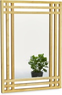 Relaxdays – Nowoczesne Lustro Ścienne w Ramie z Drewna Sosnowego – Motyw Siatki / Kratki – Kolor Naturalny Brąz – 70 x 50 x 2 cm