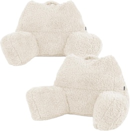 icon Teddy Bear Fluffy Fleece – Duża Puszysta Poduszka Wypoczynkowa z Oparciem i Ramionami (Cuddle Cushion)