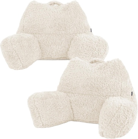 icon Teddy Bear Fluffy Fleece – Duża Puszysta Poduszka Wypoczynkowa z Oparciem i Ramionami (Cuddle Cushion)