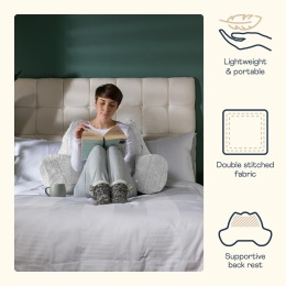 icon Teddy Bear Fluffy Fleece – Duża Puszysta Poduszka Wypoczynkowa z Oparciem i Ramionami (Cuddle Cushion)