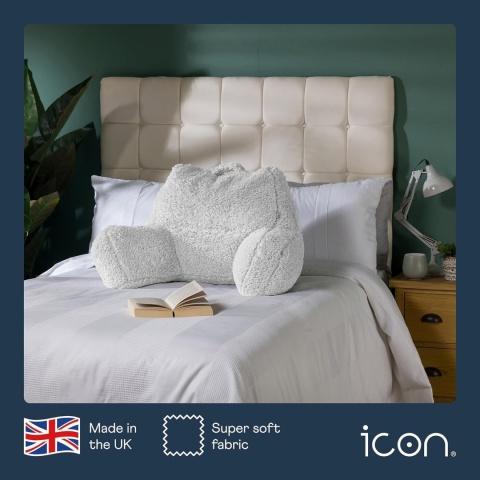 icon Teddy Bear Fluffy Fleece – Duża Puszysta Poduszka Wypoczynkowa z Oparciem i Ramionami (Cuddle Cushion)