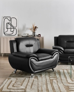 Beliani® Leira – Elegancki Fotel Klubowy z Ekoskóry (111 x 78 x 86 cm) – Powłoka Easy-Clean