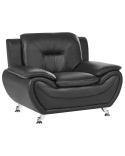 Beliani® Leira – Elegancki Fotel Klubowy z Ekoskóry (111 x 78 x 86 cm) – Powłoka Easy-Clean
