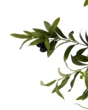 Beliani® Olive Tree – Sztuczne Drzewko Oliwne (178 cm) – Realistyczne Liście i Owoce, Dociążona Donica Cementowa