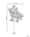Beliani® Olive Tree – Sztuczne Drzewko Oliwne (178 cm) – Realistyczne Liście i Owoce, Dociążona Donica Cementowa
