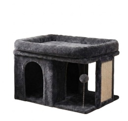 Kocia Poduszka XL – Niski Drapak z Legowiskiem i Matą Sizalową (53 x 43 x 35 cm)