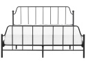Łóżko metalowe 160x200 cm MAURESSAC czarne ze stelażem industrialne nowoczesne