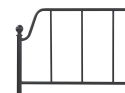 Łóżko metalowe 160x200 cm MAURESSAC czarne ze stelażem industrialne nowoczesne