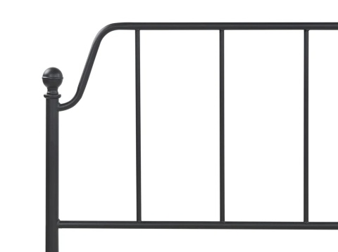 Łóżko metalowe 160x200 cm MAURESSAC czarne ze stelażem industrialne nowoczesne