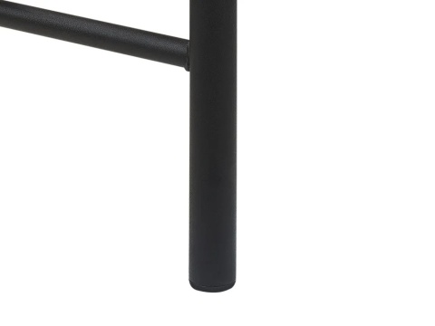 Łóżko metalowe 160x200 cm MAURESSAC czarne ze stelażem industrialne nowoczesne