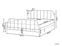 Łóżko metalowe 160x200 cm MAURESSAC czarne ze stelażem industrialne nowoczesne