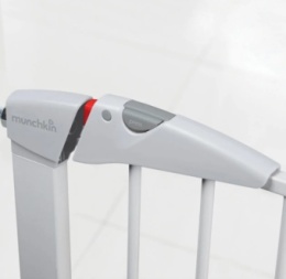 Munchkin® Maxi-Secure – Stalowa Rozporowa Barierka Bezpieczeństwa dla Dzieci Bramka ze Wskaźnikiem Nacisku – Szer: 76 do 82 cm