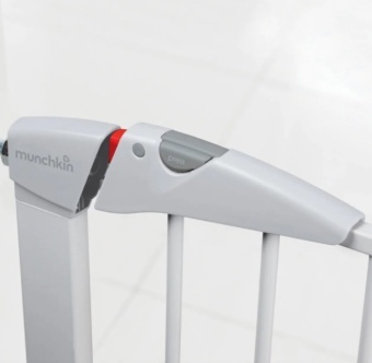 Munchkin® Maxi-Secure – Stalowa Rozporowa Barierka Bezpieczeństwa dla Dzieci Bramka ze Wskaźnikiem Nacisku – Szer: 76 do 82 cm