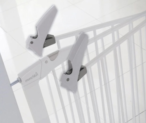 Munchkin® Maxi-Secure – Stalowa Rozporowa Barierka Bezpieczeństwa dla Dzieci Bramka ze Wskaźnikiem Nacisku – Szer: 76 do 82 cm