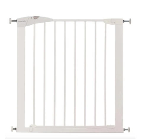 Munchkin® Maxi-Secure – Stalowa Rozporowa Barierka Bezpieczeństwa dla Dzieci Bramka ze Wskaźnikiem Nacisku – Szer: 76 do 82 cm