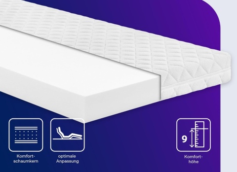 Traumnacht® Trendline BT-Kiddy – Ekskluzywny Antyalergiczny Materac Dziecięcy – 70 x 140 x 9 cm
