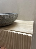 Selsey® Nolie – Ekskluzywny Wiszący Stolik Nocny w Stylu Japandi – Pojemna Szuflada z Systemem Push-To-Open