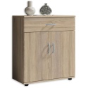 Stella Trading® Lilly – Nowoczesna Kompaktowa Komoda z Szufladą i Półką – Trwała Powłoka Melaminowa – Kolor: Dąb Sonoma