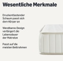Amazon Basics® – Dwustronny Materac Piankowy Memory Foam – Średnia Twardość H3, Redukcja Nacisku Wymiary: 90 x 200 x 20 cm
