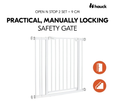 Hauck® Clear Step Autoclose 2 Bramka – Metalowa Rozporowa Barierka Bezpieczeństwa z Płaskim Progiem i Zapięciem Magnetycznym