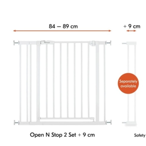 Hauck® Clear Step Autoclose 2 Bramka – Metalowa Rozporowa Barierka Bezpieczeństwa z Płaskim Progiem i Zapięciem Magnetycznym