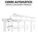 Bramka Hauck® Clear Step Autoclose 2 – Metalowa Rozporowa Barierka Bezpieczeństwa z Płaskim Progiem