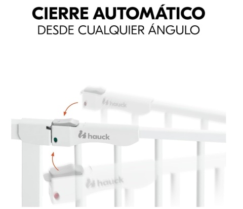 Bramka Hauck® Clear Step Autoclose 2 – Metalowa Rozporowa Barierka Bezpieczeństwa z Płaskim Progiem