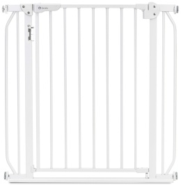 Lionelo® Bramka Truus Slim LED – Metalowa Rozporowa Barierka Ochronna z Lampką LED i Czujnikiem Zmierzchu – Niski Próg 1,5 cm
