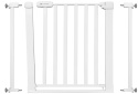 Kinderkraft® Lock&Go – Hybrydowa Rozporowa Barierka z Drewna i Stali – Bramka – Regulacja: 75–103 cm – Kolor: Biały (White)