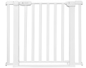 Kinderkraft® Lock&Go – Hybrydowa Rozporowa Barierka z Drewna i Stali – Bramka – Regulacja: 75–103 cm – Kolor: Biały (White)