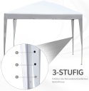 Outsunny® – Składany Pawilon Ogrodowy Express Pop-Up 3 x 3 m (2,95 x 2,95 m) – Tkanina Oxford 210D ze Srebrną Powłoką UV