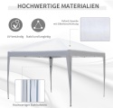 Outsunny® – Składany Pawilon Ogrodowy Express Pop-Up 3 x 3 m (2,95 x 2,95 m) – Tkanina Oxford 210D ze Srebrną Powłoką UV