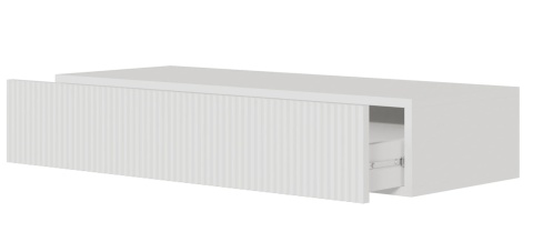 Konsola Selsey Veldio® – Wisząca Konsola / Toaletka z Frezowanym Frontem i Szufladą – Wymiary: 90 x 35,6 x 17 cm – Kolor: Biały