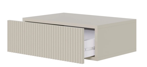Szafka Nocna Veldio® – Wiszący Stolik Nocny z Szufladą – Wymiary: 50 x 35,6 x 17 cm – Szary Taupe (Szary Beż)
