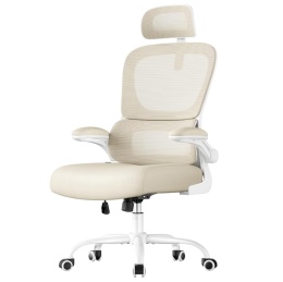 SONGMICS® – Ergonomiczny Fotel Biurowy Siatkowy z Regulowanym Zagłówkiem i Podparciem Lędźwiowym