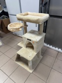 Big Paws® – Stabilny Drapak dla Dużych i Pulchnych Kotów 96 cm – (45 x 30 cm), Rampa 2w1, Jaskinia z 2 Wejściami