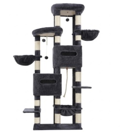 Grand Tower® XXL – Monumentalny Drapak dla Dużych Kotów 190 cm – Podstawa na 6 Słupkach