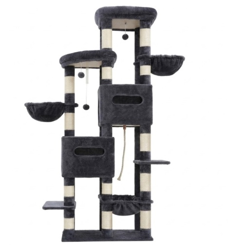 Grand Tower® XXL – Monumentalny Drapak dla Dużych Kotów 190 cm – Podstawa na 6 Słupkach