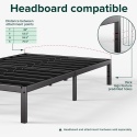 Zinus® Elias – Metalowa Rama Łóżka / Platforma pod Materac 140 x 190 cm – Stalowy Stelaż z Listwami