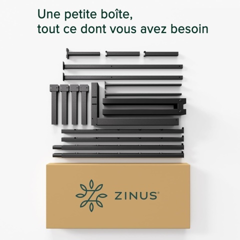 Zinus® Elias – Metalowa Rama Łóżka / Platforma pod Materac 140 x 190 cm – Stalowy Stelaż z Listwami