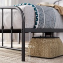 Zinus® Metal Platform Bed – Elegancka Metalowa Rama Łóżka z Zagłówkiem 90 x 190 cm – Stalowy Stelaż Platformowy